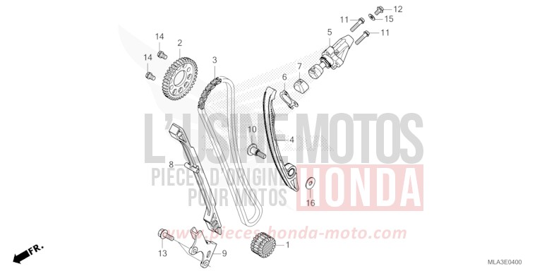 CAM CHAIN/TENSIONER for CMX 1100 "Rebel" BORDEAUX RED METALLIC (R337) from 2021